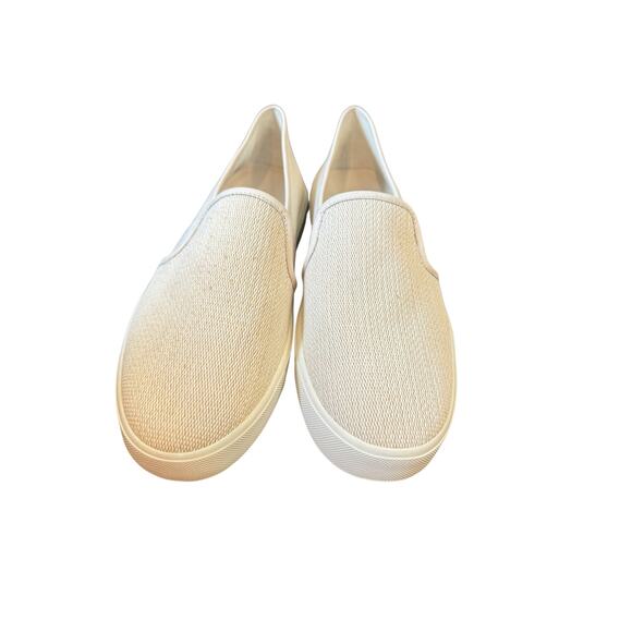 VINCE Slip On Sneakers Off-White Linen Fabric Weave Classic Size US 10 / EU 40 - Picture 3 of 7